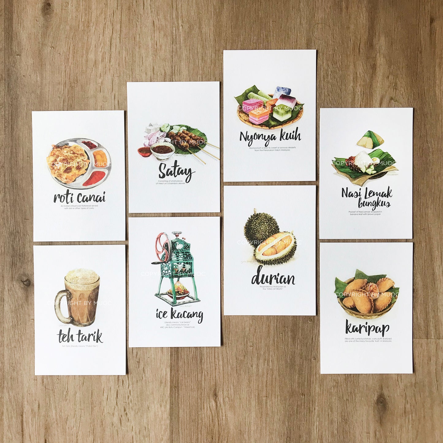 Malaysian Food Postcard - Nasi Lemak