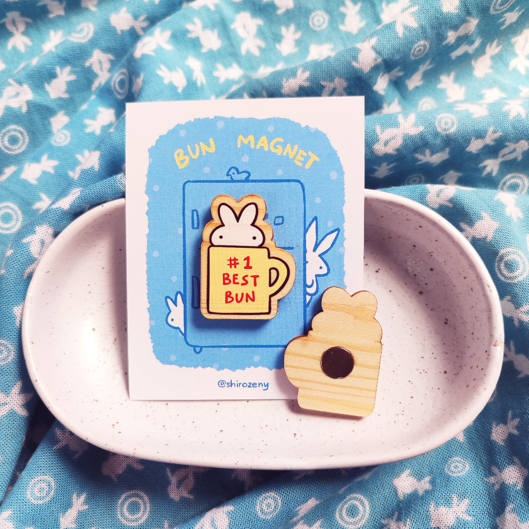 Best Bun Wood Magnet