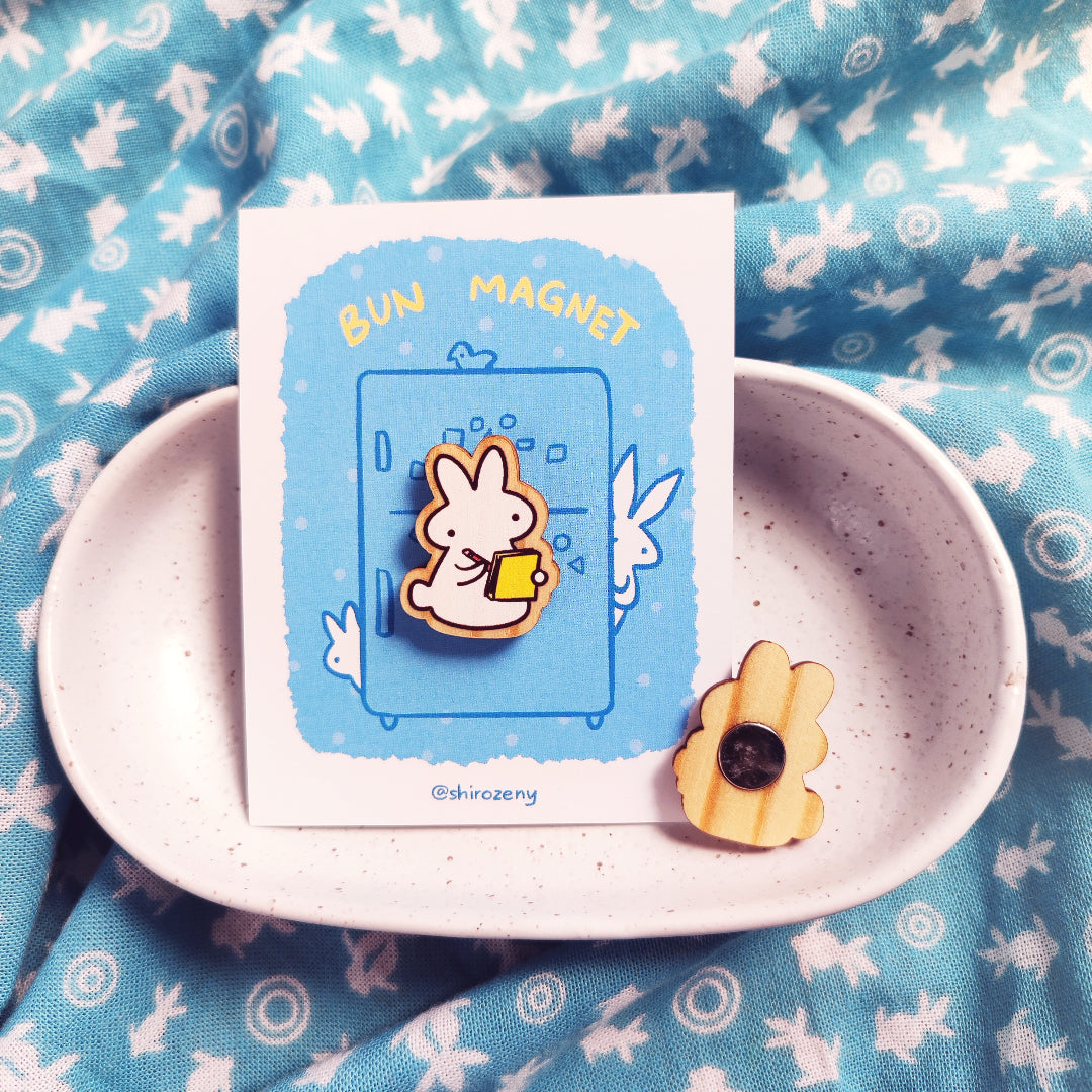 Memo Baby Bun Wood Magnet