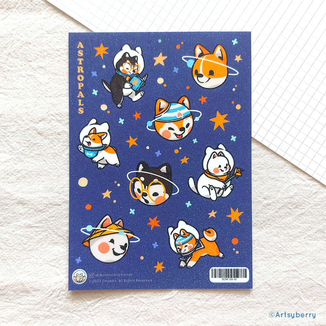 Sparkly Sticker Sheet // Astropals