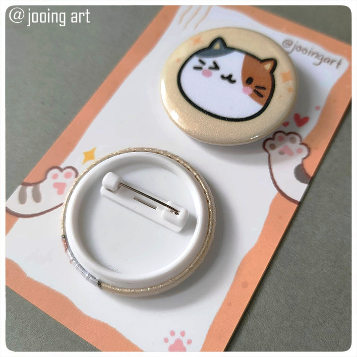 Cute Cat Badges Set - Calico Cat