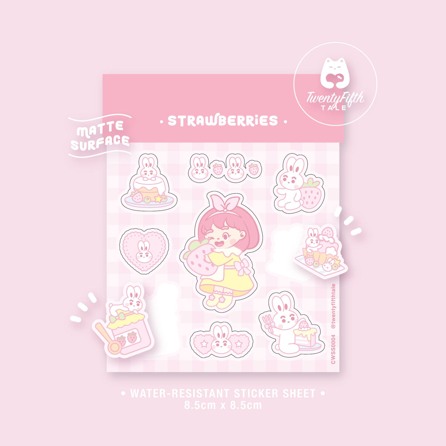 Chibi Wonderland Sticker Sheet | Strawberries