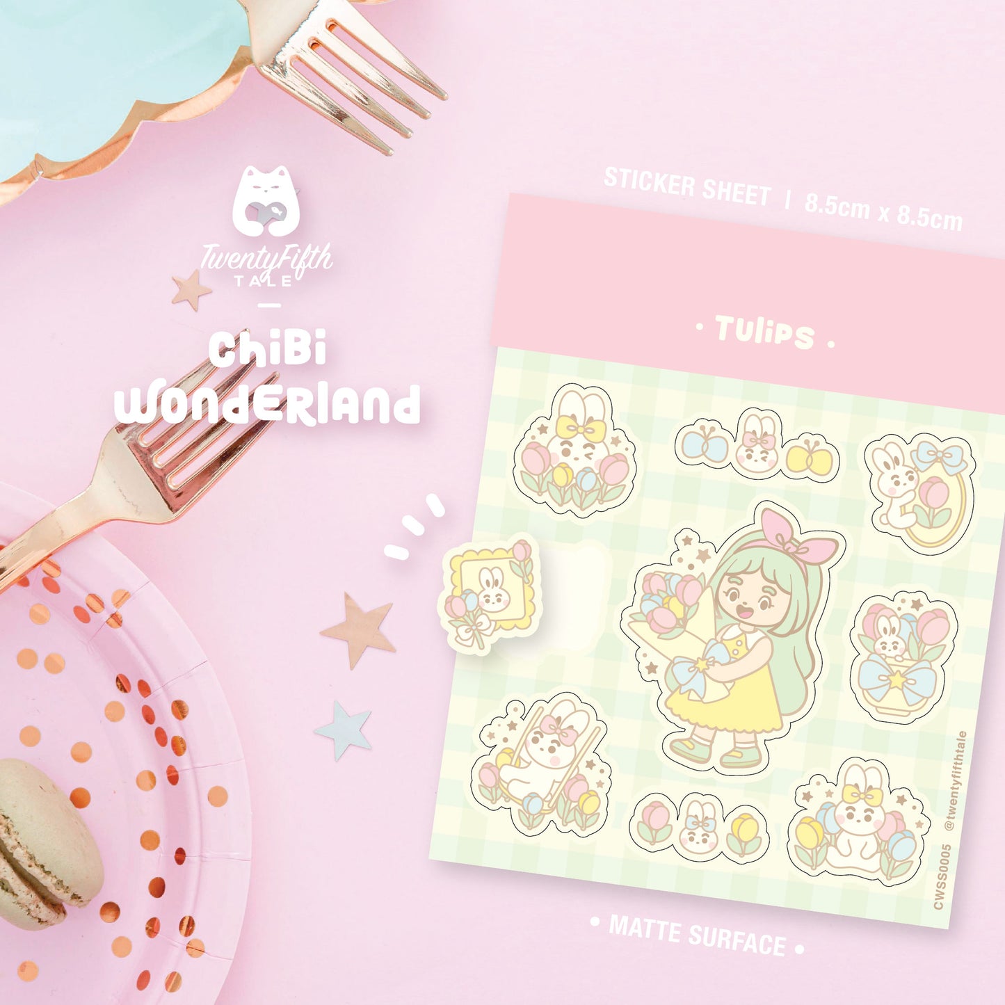Chibi Wonderland Sticker Sheet | Tulips