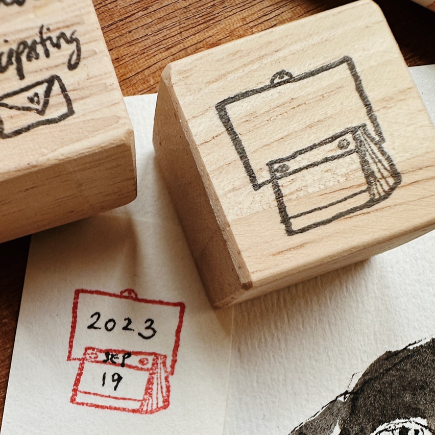 Catdoo rubber stamp - Mini retro calendar (CD200031)