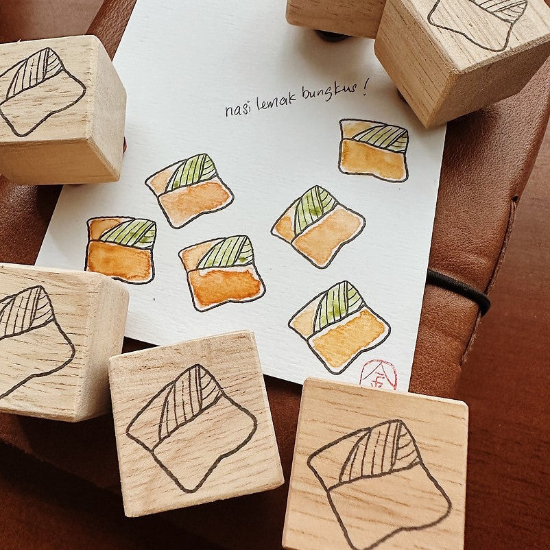 Catdoo rubber stamp - Nasi Lemak bungkus (CD2110)