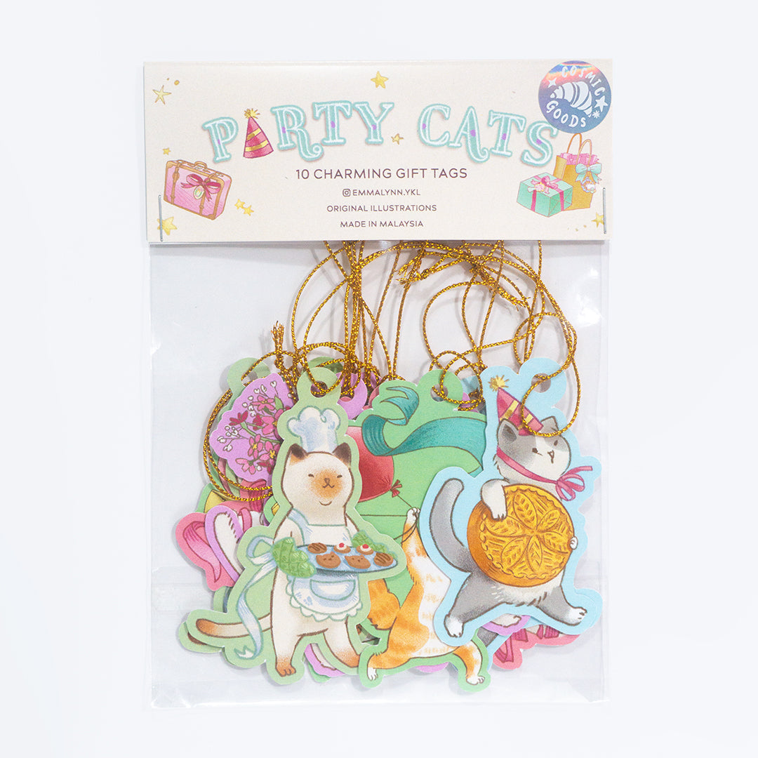 Party Cat Gift Tags