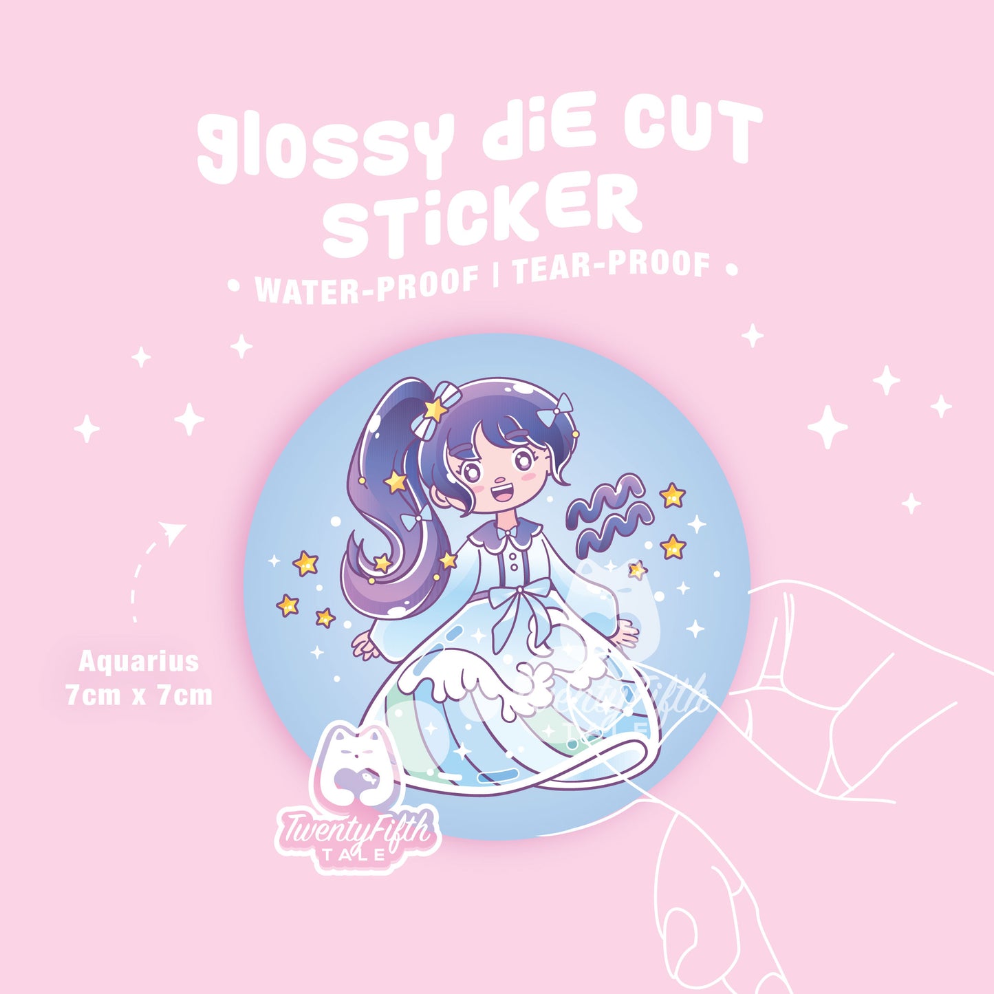 Glossy Die Cut Sticker | Horoscope Aquarius