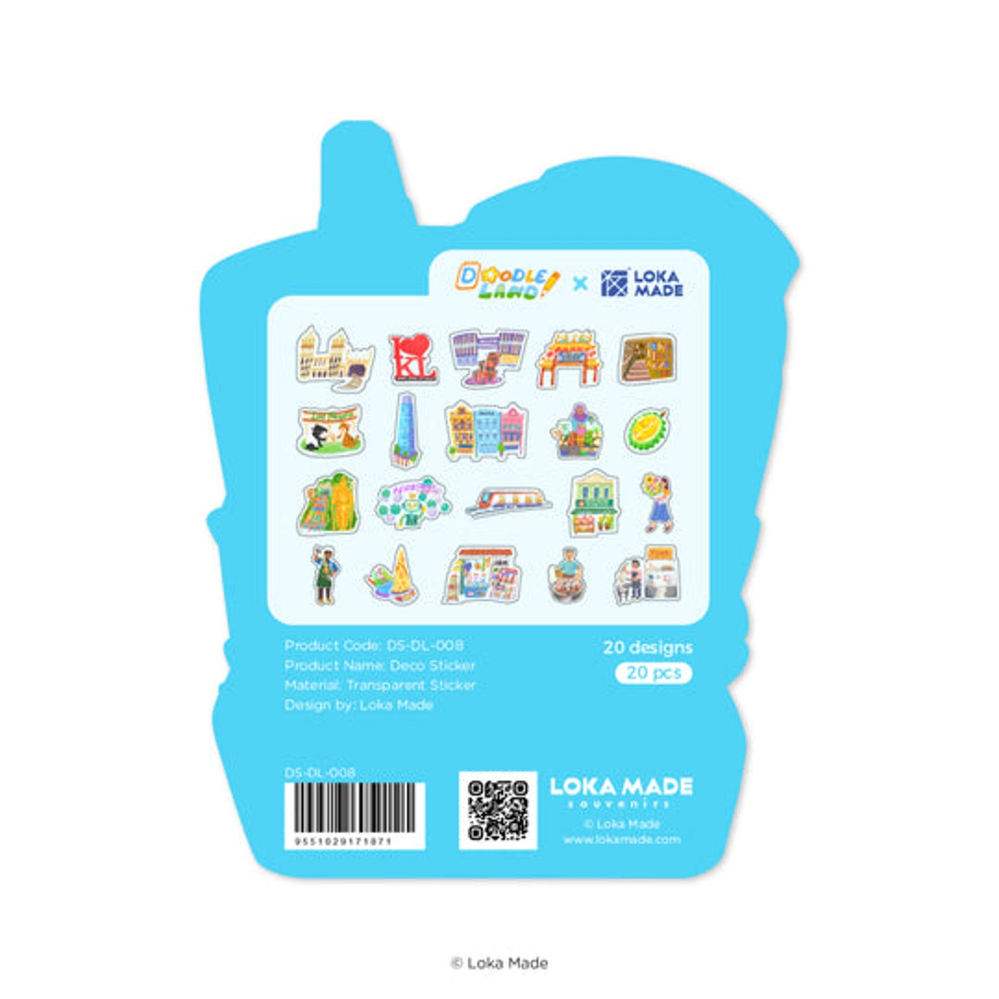 Doodle Land: Crossing Through Kuala Lumpur - Deco Sticker