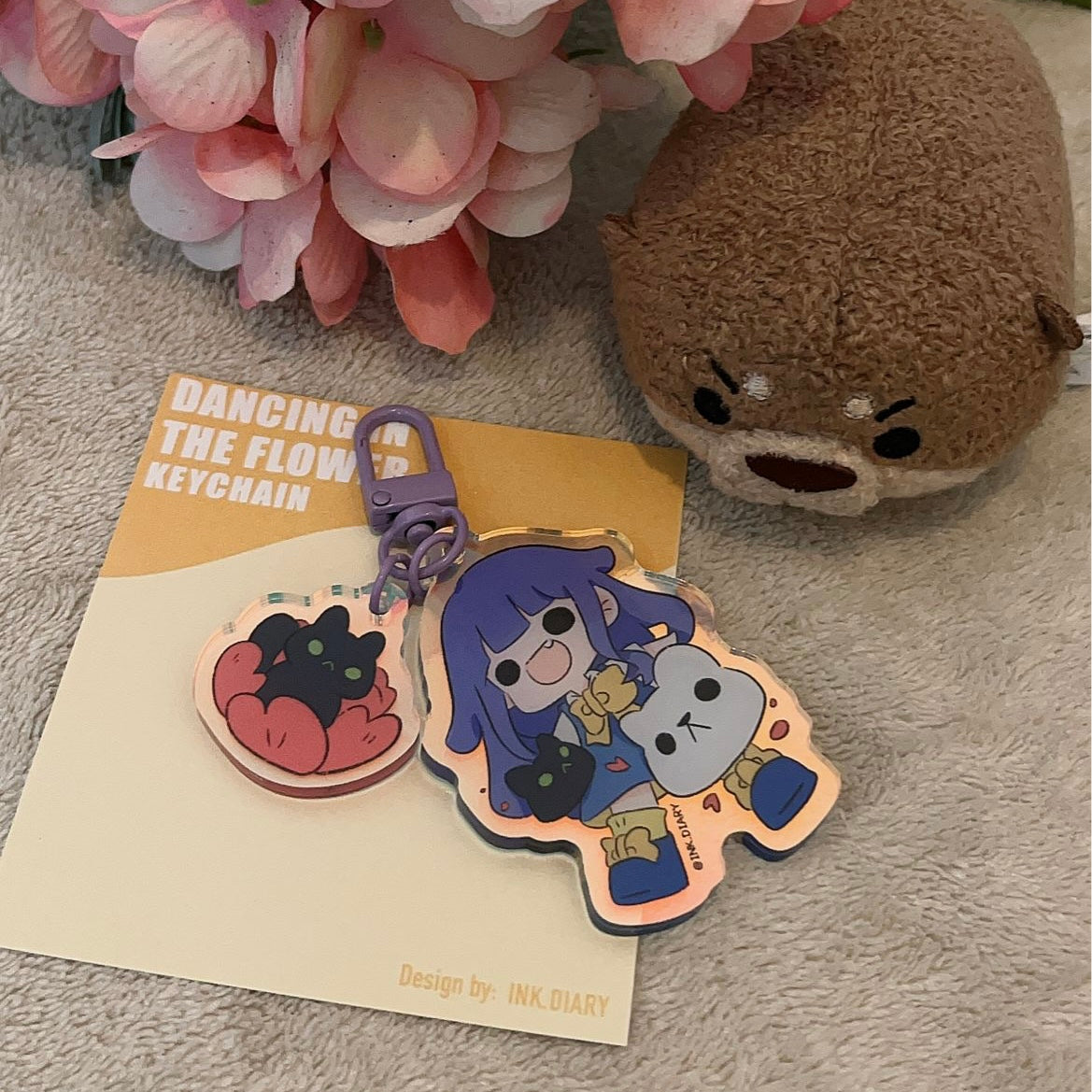 INK.DIARY Acrylic keychain - Dancing in the flower