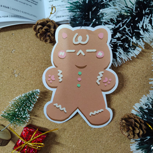 HUMBLEBEE Christmas Greeting Card - Ginger Breadcat
