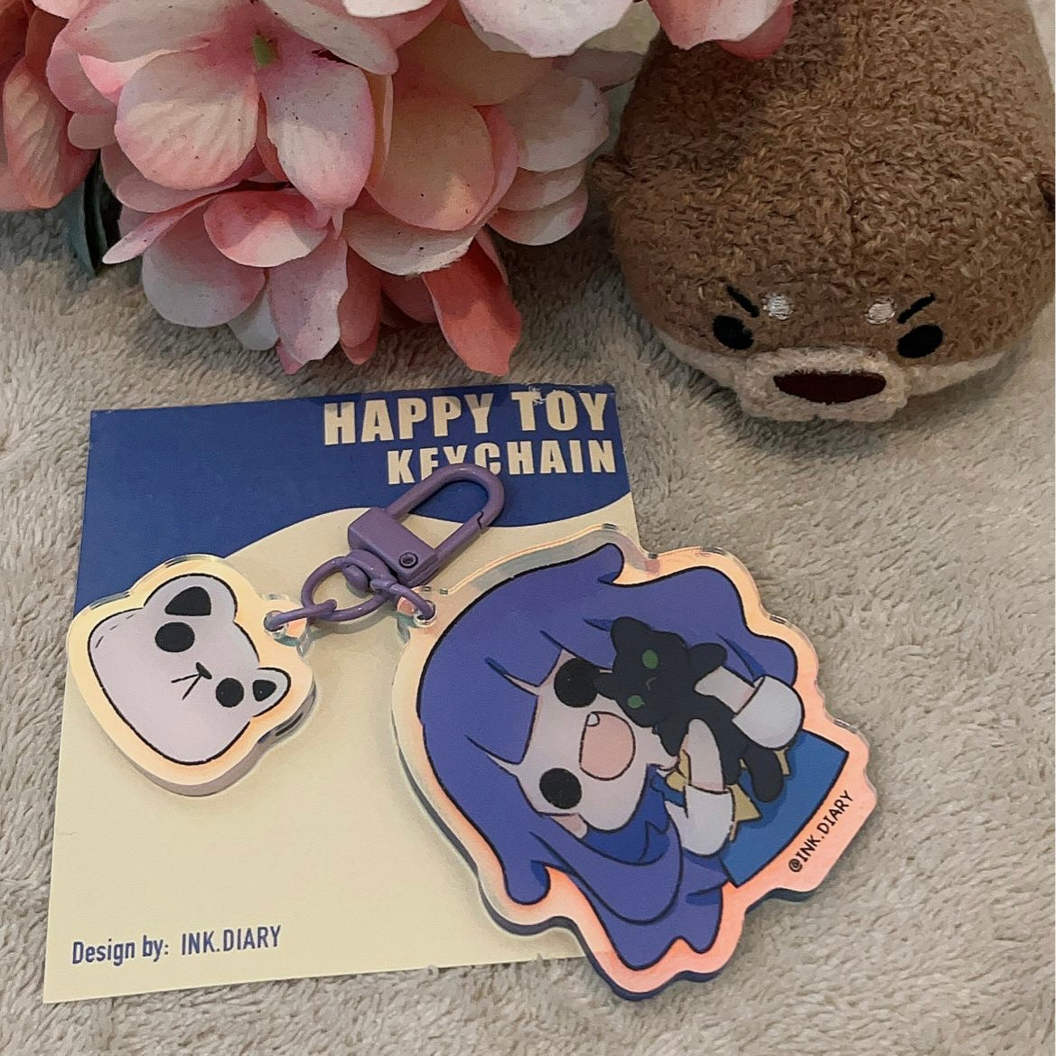 INK.DIARY Acrylic keychain - Happy toy