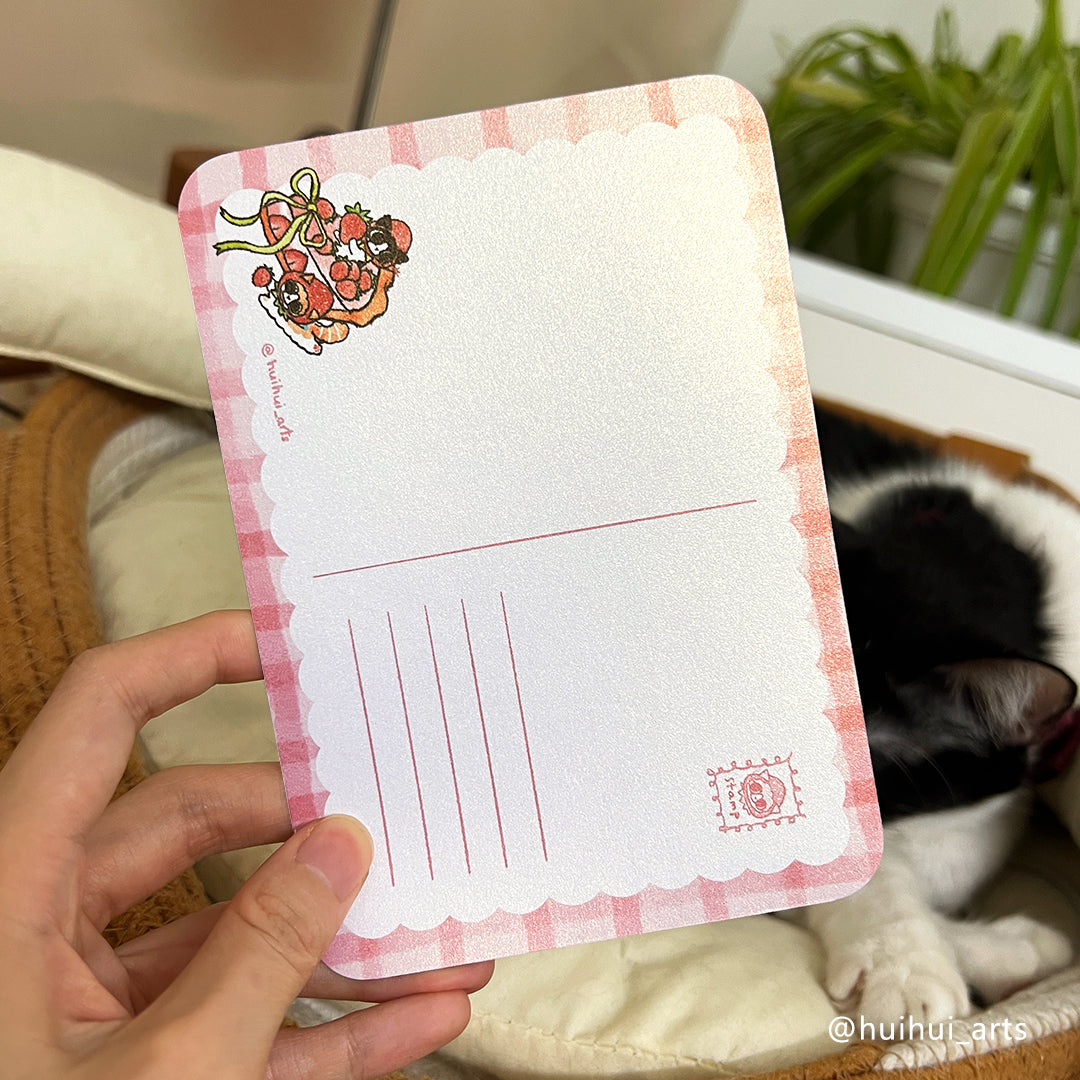 Hui Hui - Postcard - Strawberry Party