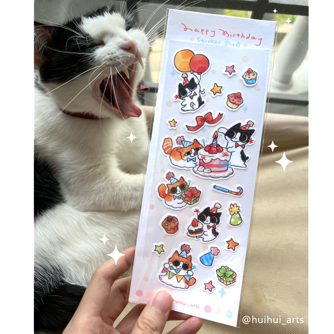 Hui Hui - Sticker Sheet - Happy Birthday
