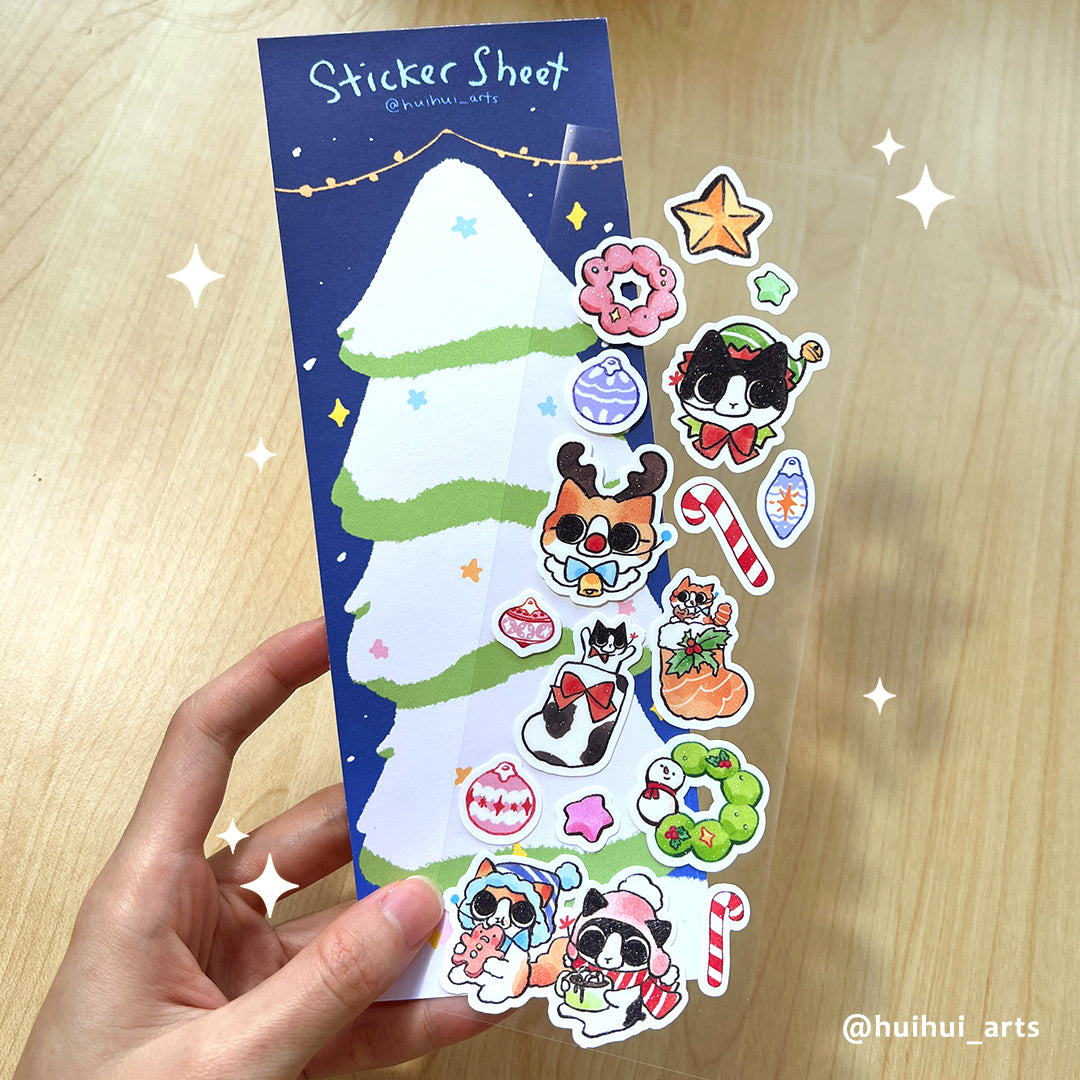 Hui Hui - Sticker Sheet - Holiday Ornaments
