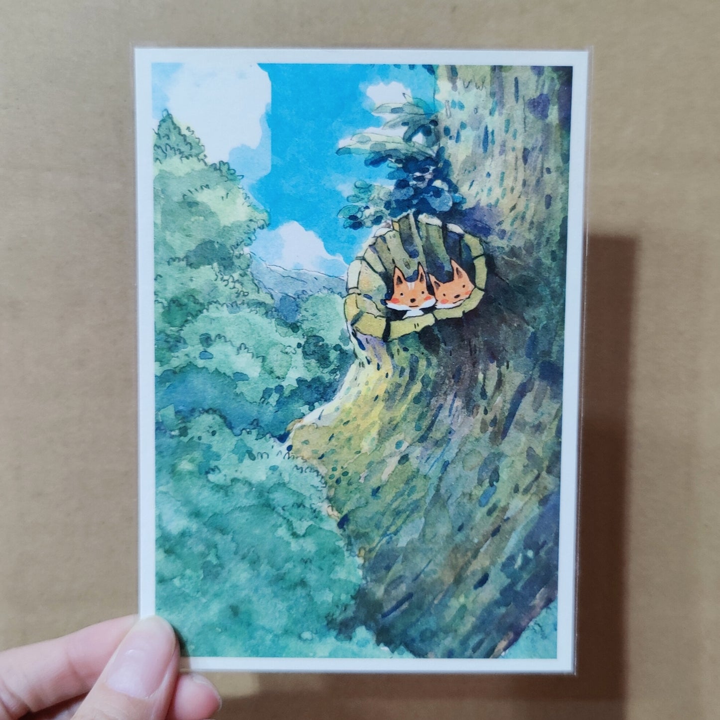 afu A6 Postcard | Foxes