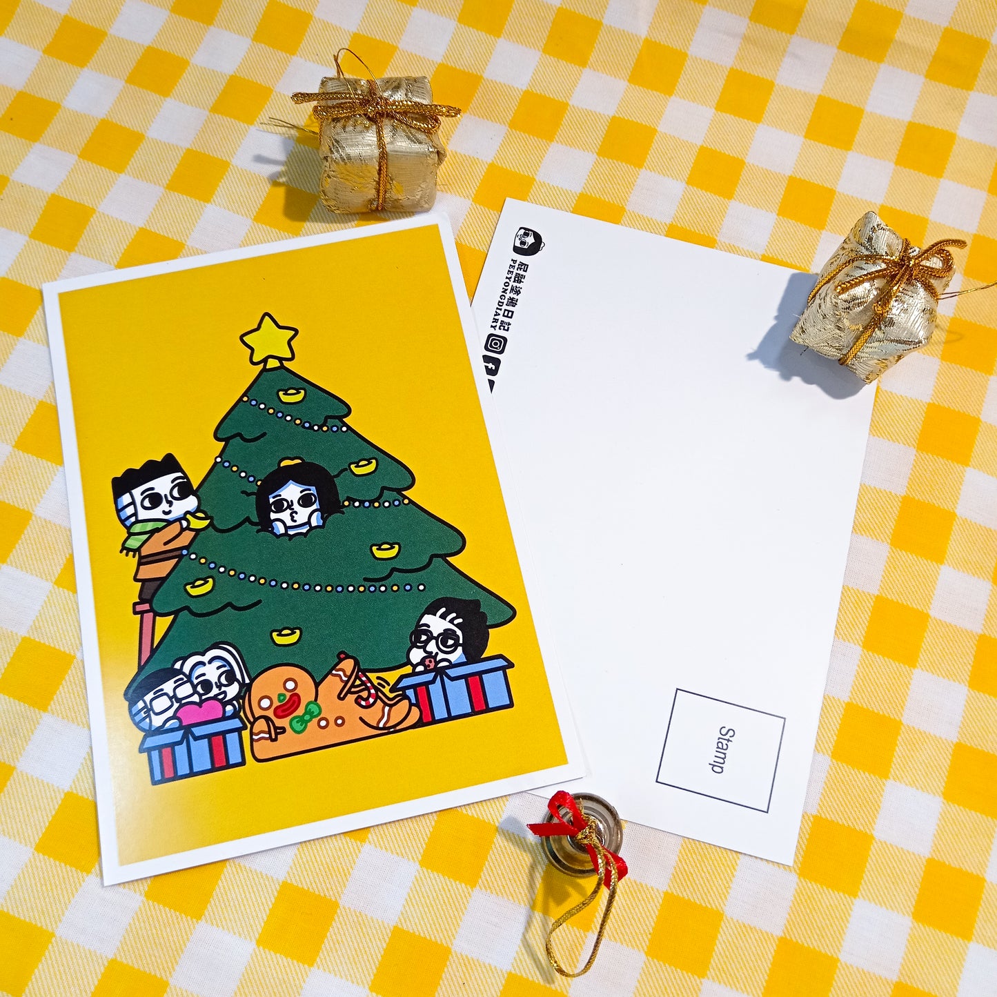 Merry Christmas A6 AR postcard