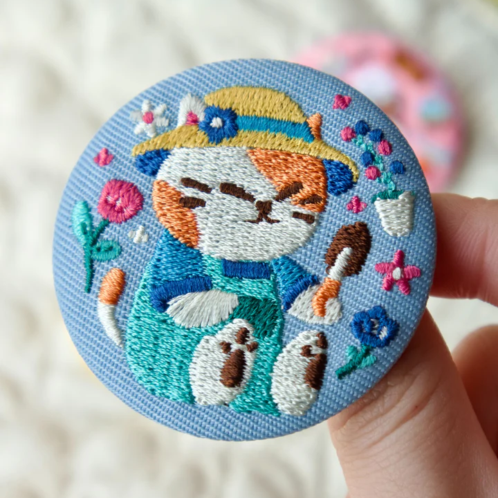 Cats At Work - Embroidery Pin Blind Bag