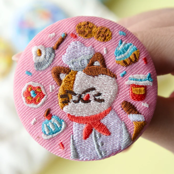 Cats At Work - Embroidery Pin Blind Bag