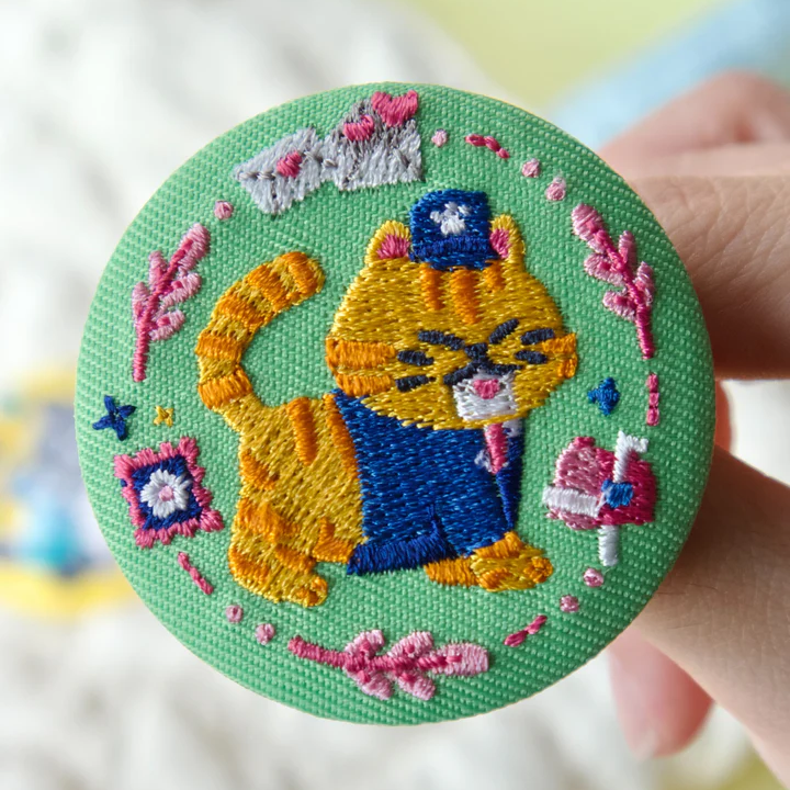 Cats At Work - Embroidery Pin Blind Bag