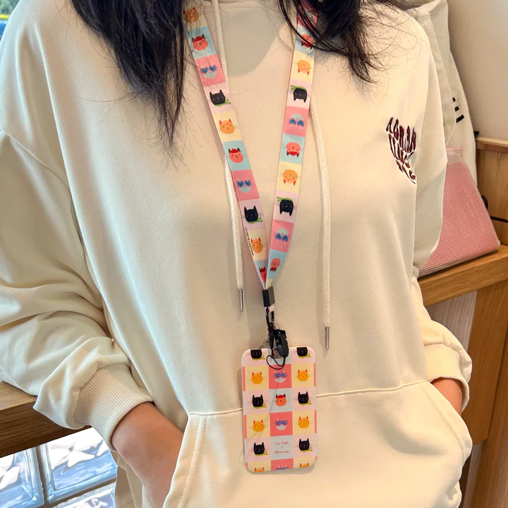 Ken Smiths x Loka Made 'Checkered Cat' - ID Tag Holder