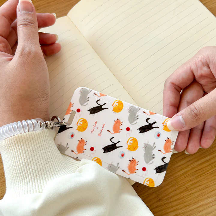 Ken Smiths x Loka Made 'Playful Cat' - ID Tag Holder