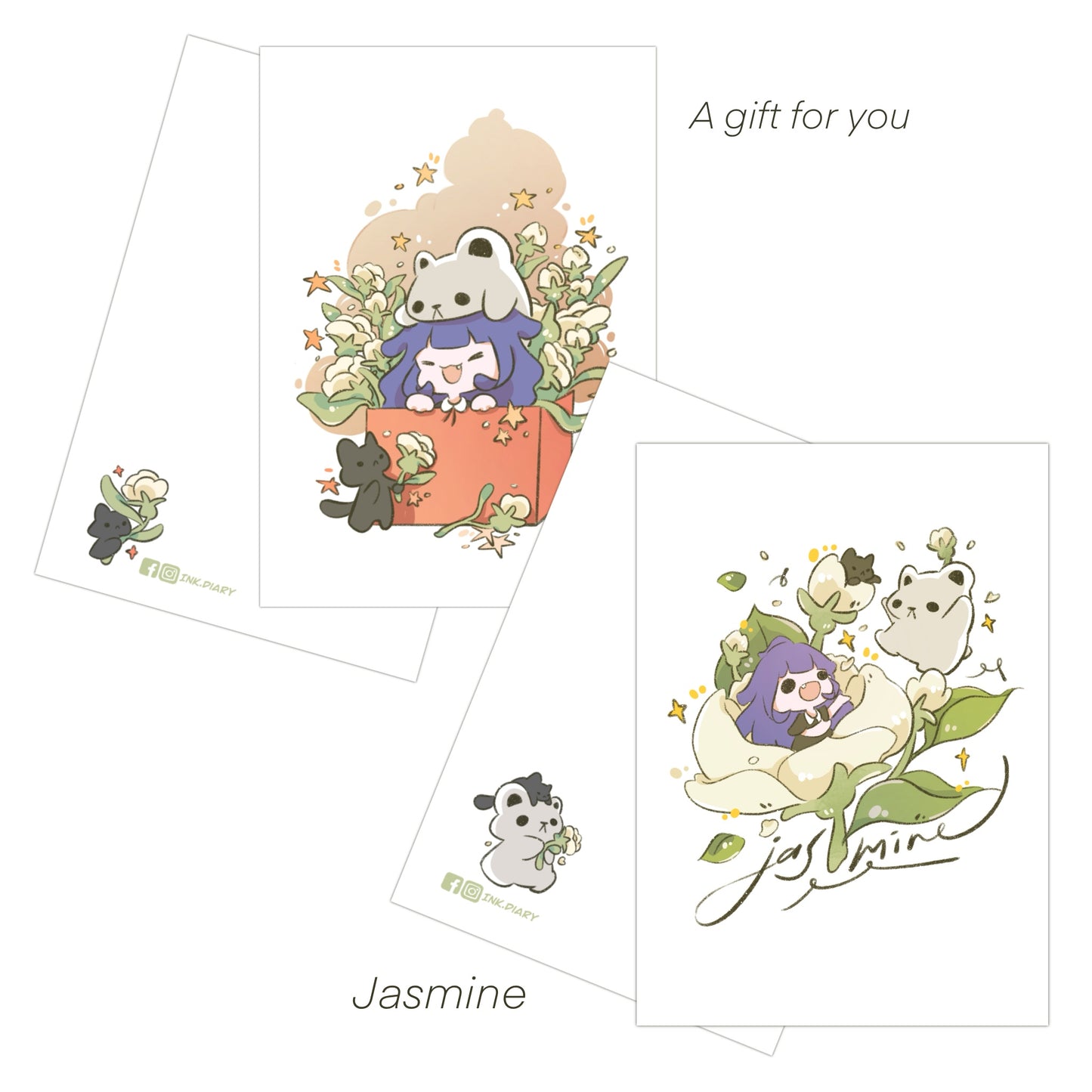 INK.DIARY Postcard - Jasmine