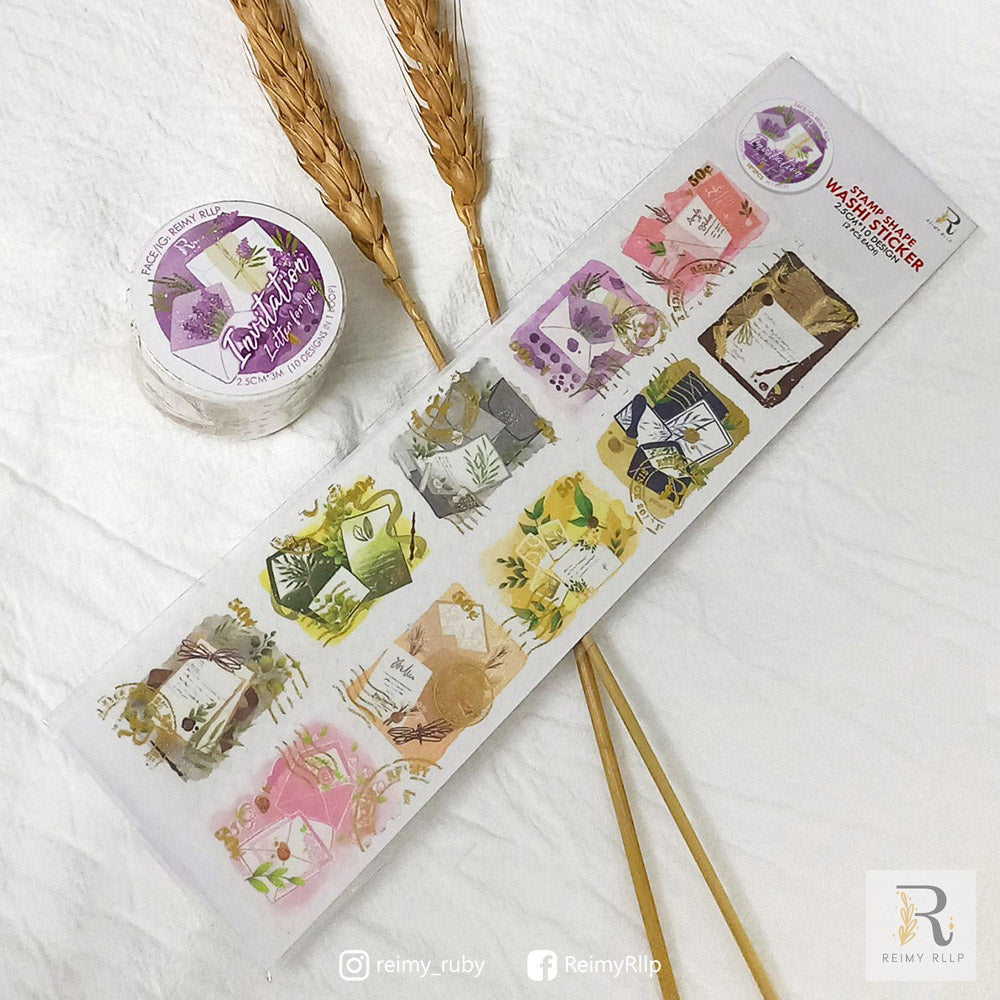 Gold Foil Stamp Washi // Invitation