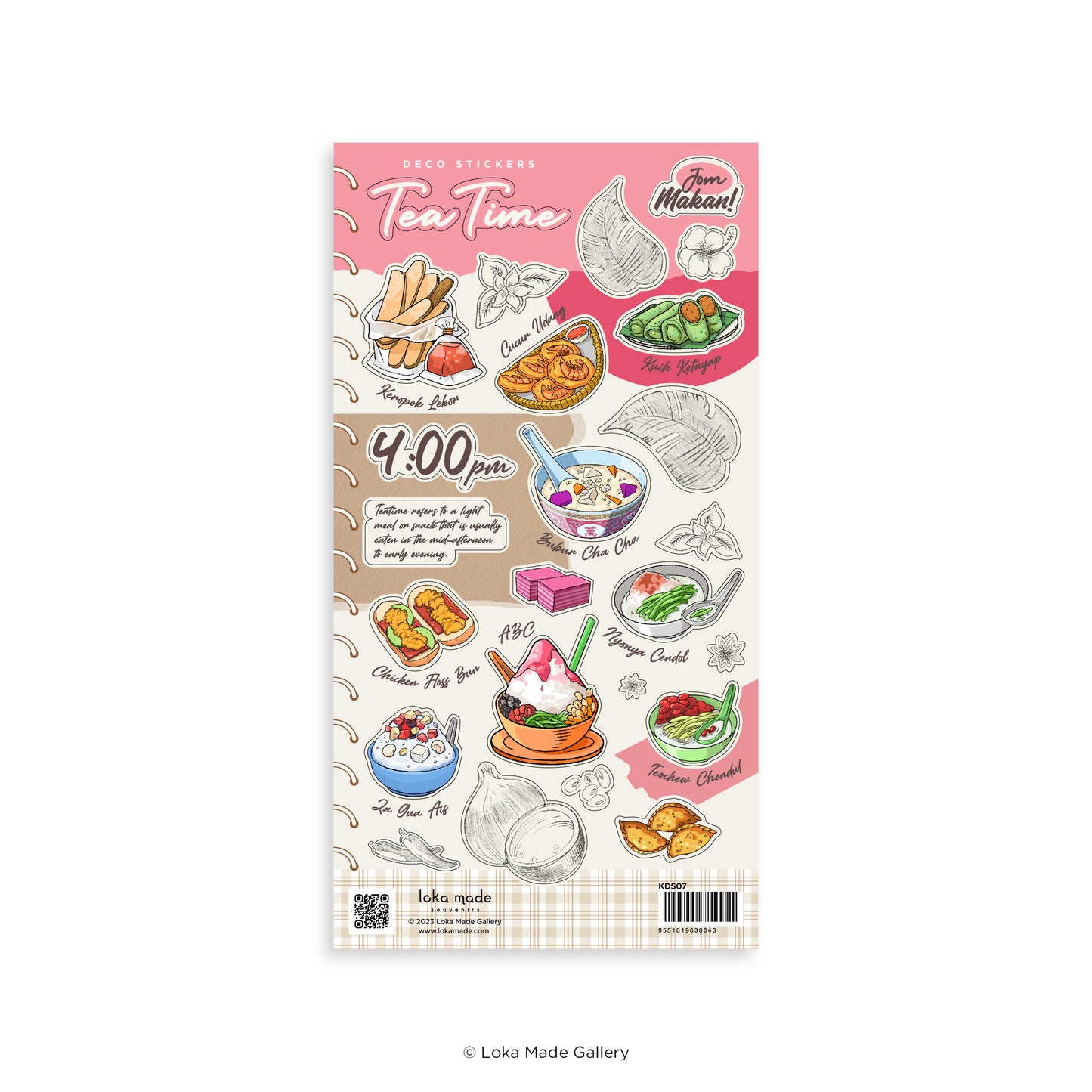 Jom Makan Tea Time! Food Stickers
