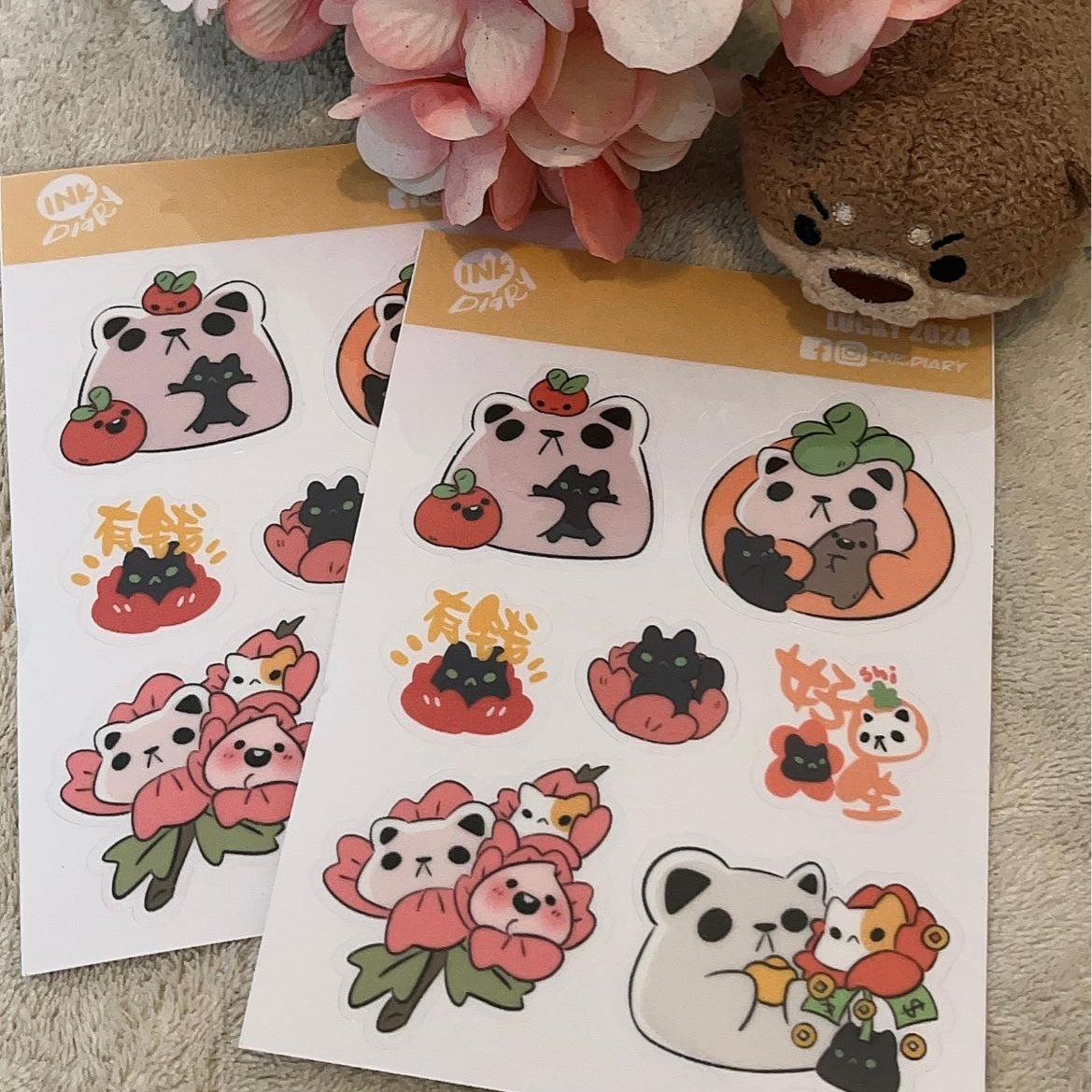 INK.DIARY STICKER SHEET- LUCKY 2024