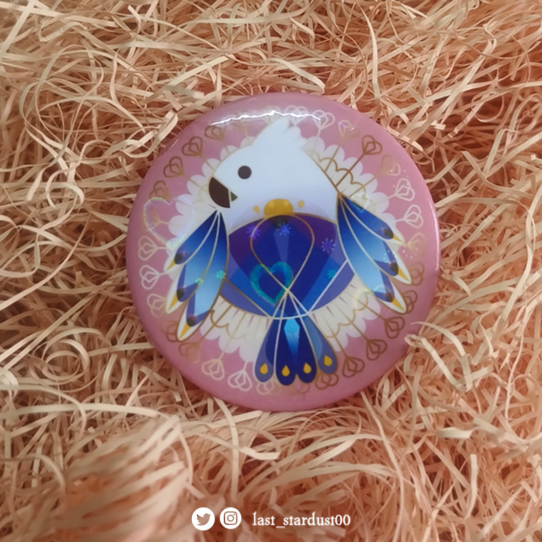 Last Stardust | Pink Bird Badge