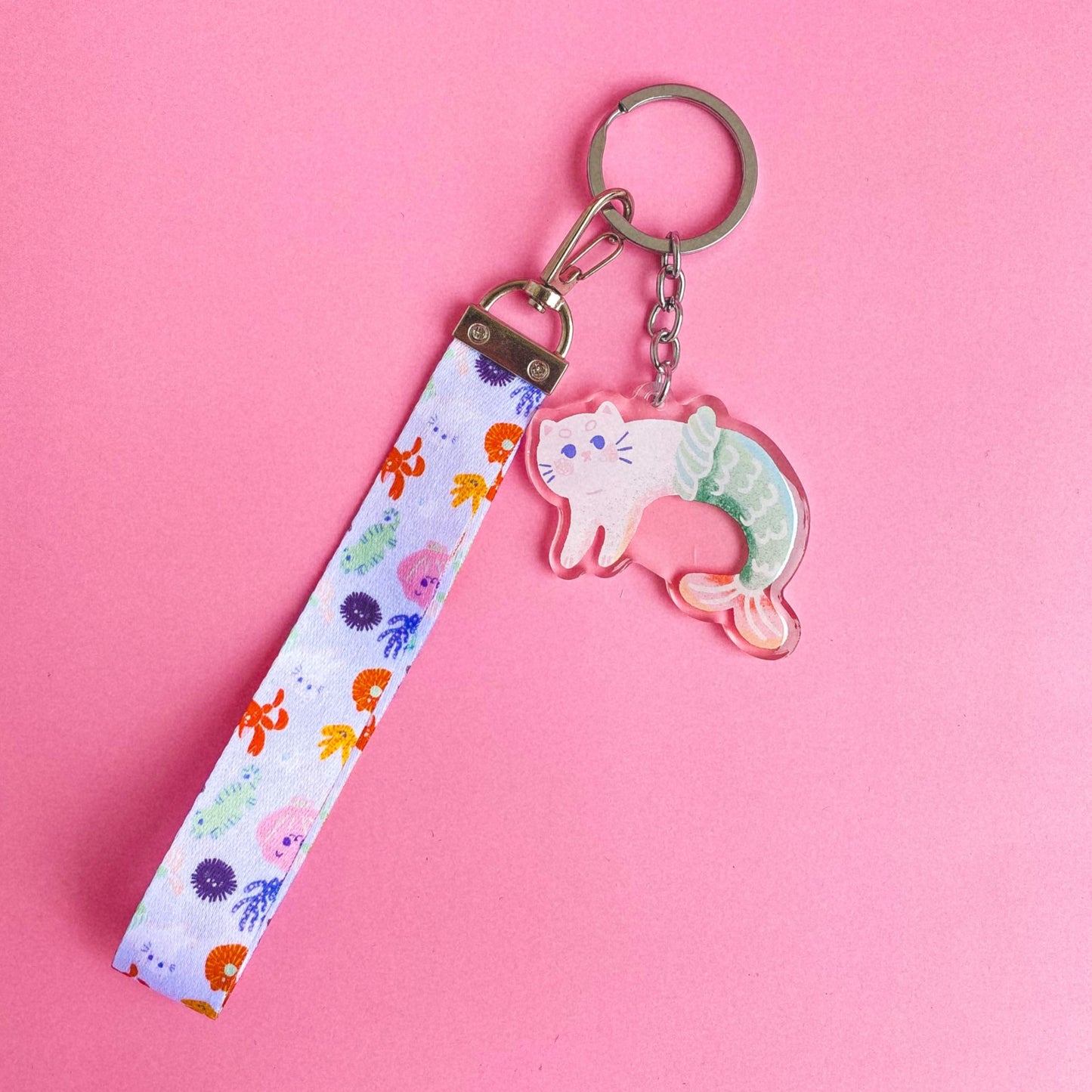 Meowmaid Lanyard Keychain