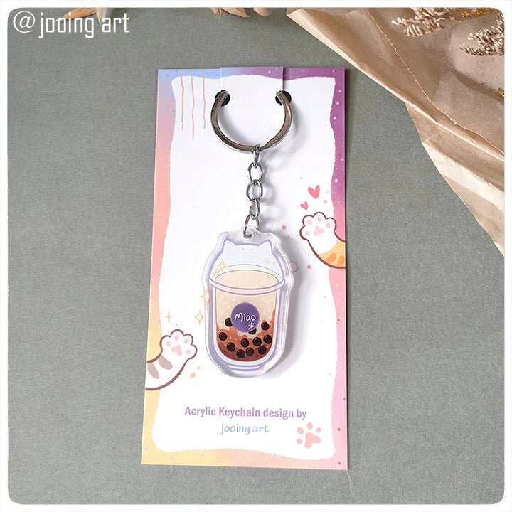 Acrylic Keychain - Milk Tea