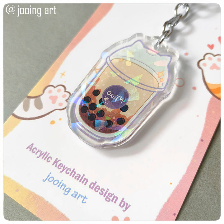 Acrylic Keychain - Milk Tea