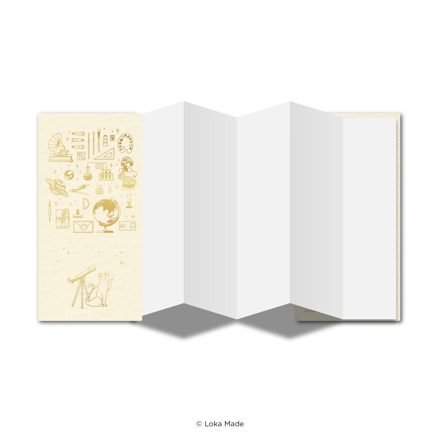 Bookshop Adventures 'Stargazer' - Stamp Book (Golden White)