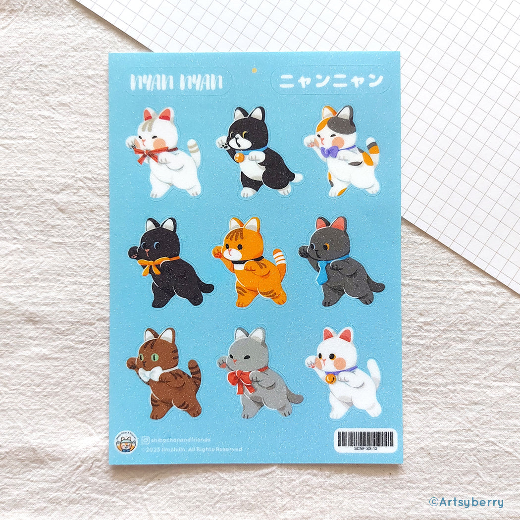 Sparkly Sticker Sheet // Nyan Nyan