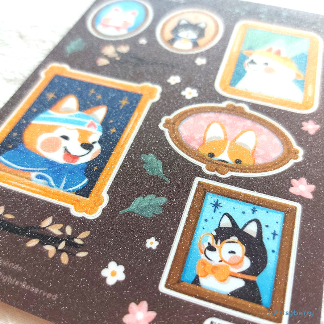 Sparkly Sticker Sheet // Portraits