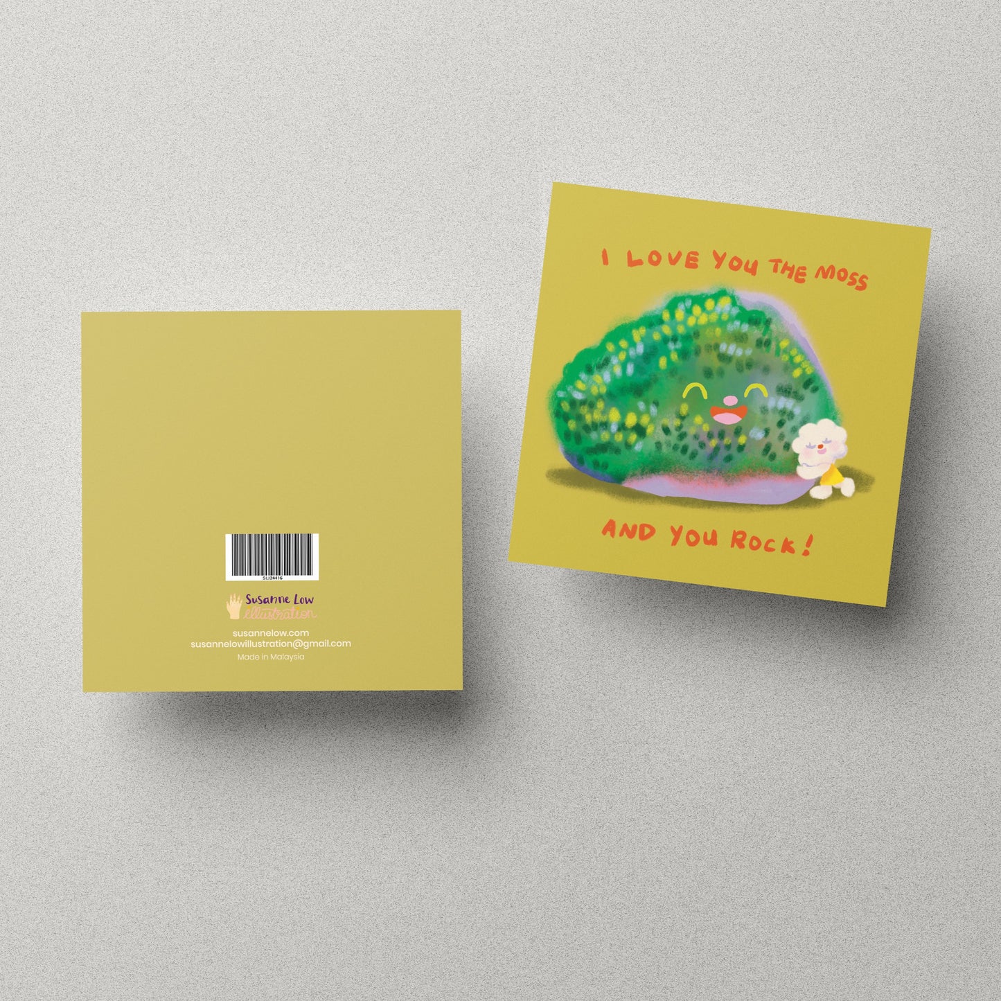 I love you the Moss and you Rock! Greeting Card