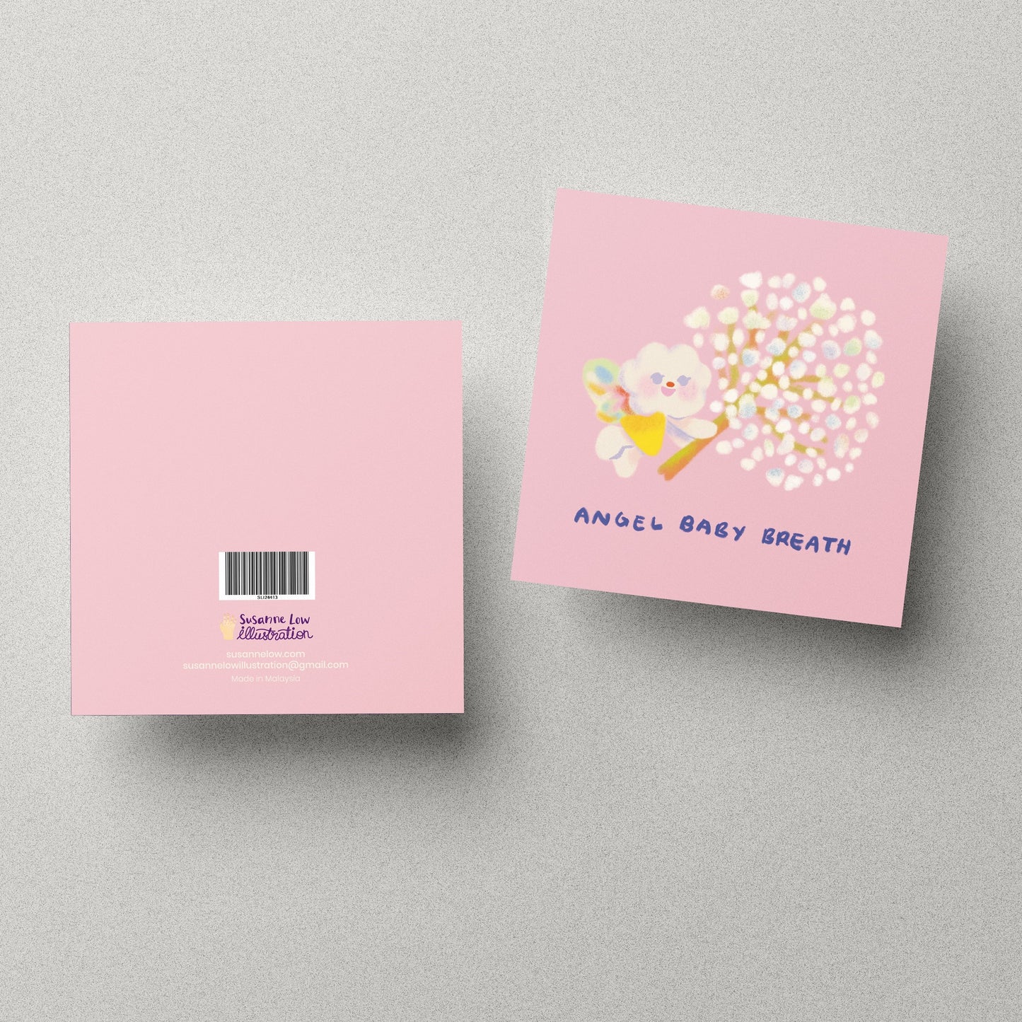 Angel Baby Breath Greeting Card