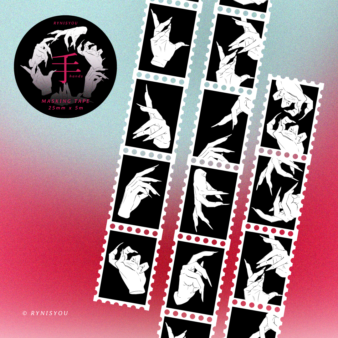 hands Stamp Washi Tape