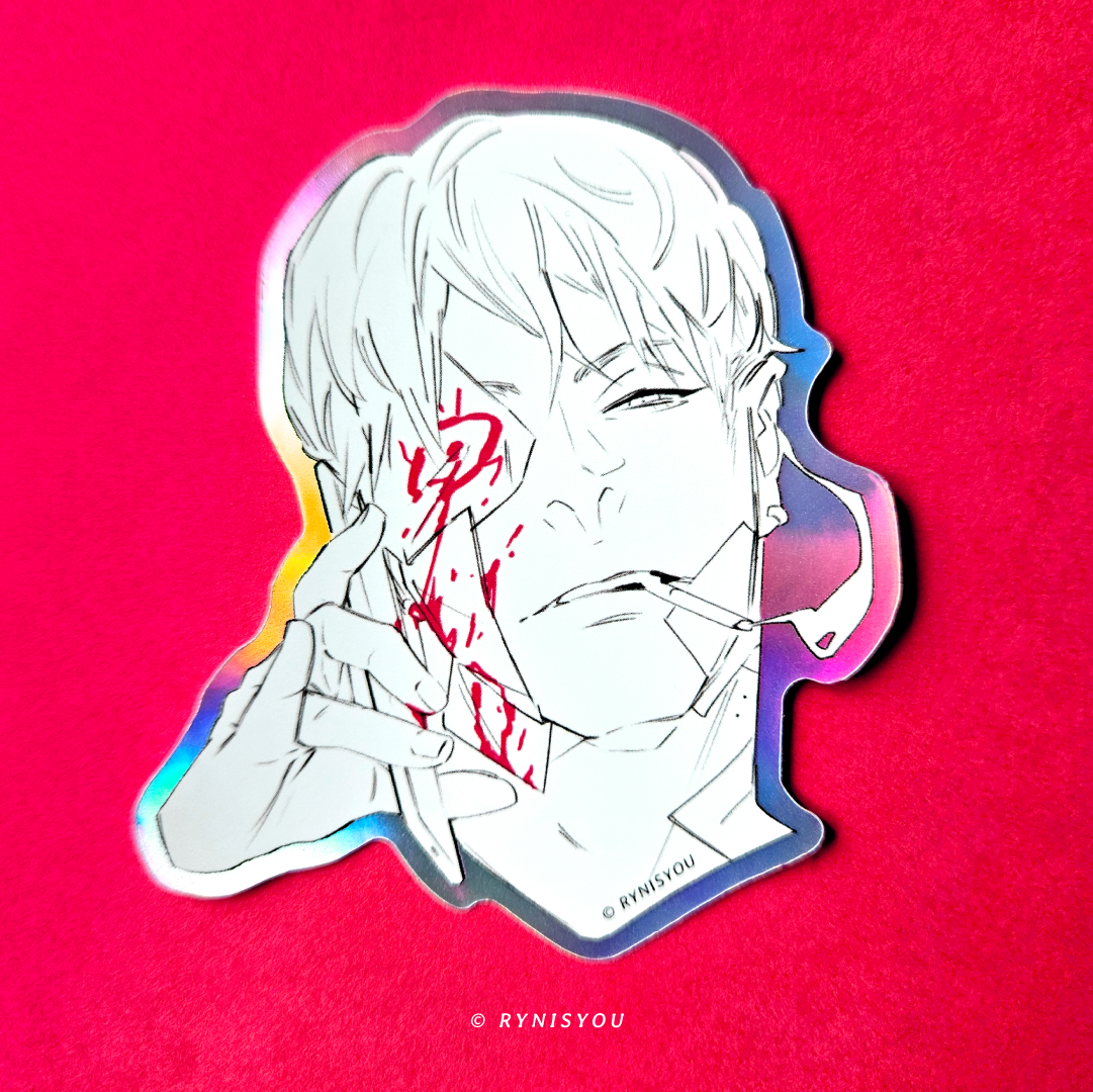 717 Holographic Vinyl Sticker (76mm / 3")