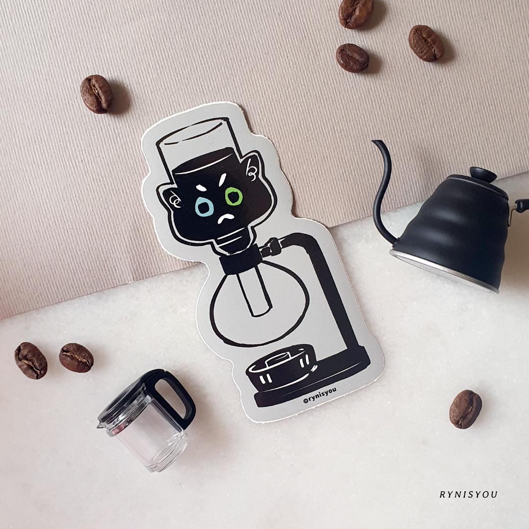 Barista Cat - Siphon Vinyl Sticker