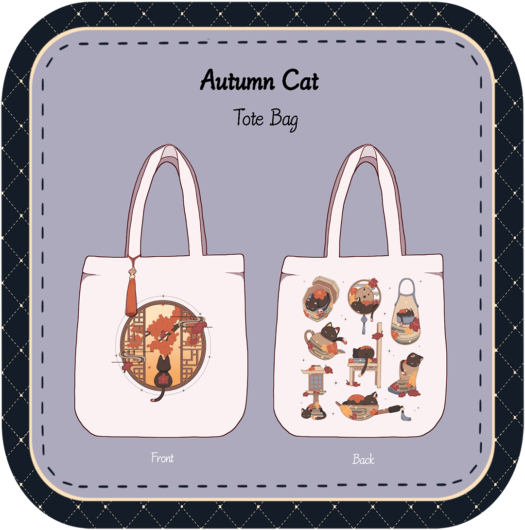 Autumn Cat Tote Bag