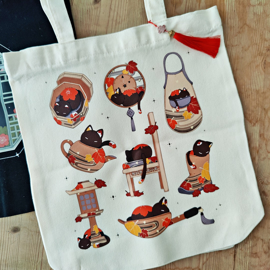 Autumn Cat Tote Bag