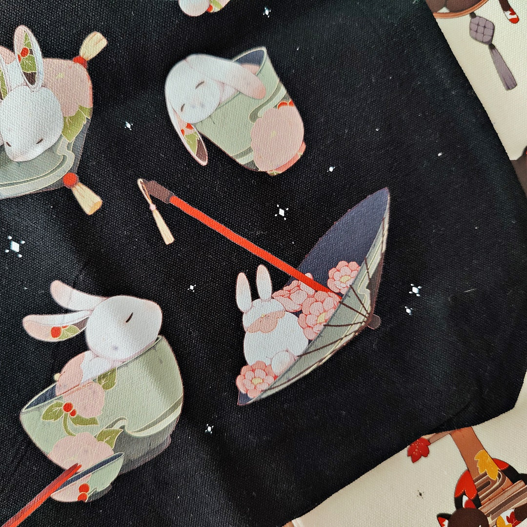 Night Rabbit Tote Bag