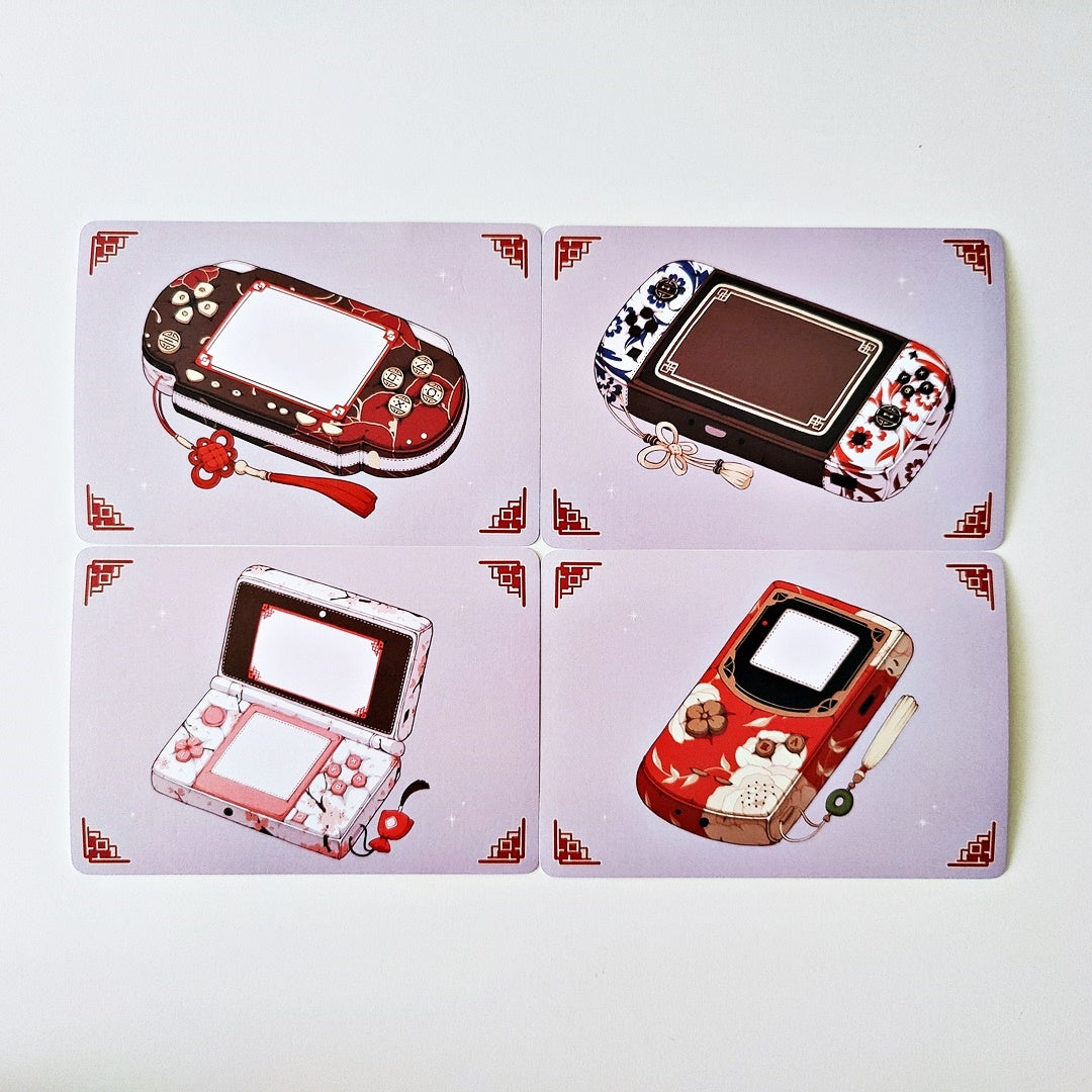 Oriental Floral Console Print Set