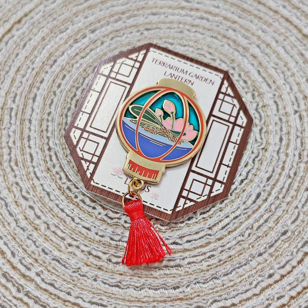 Terranium Garden Lanterns Enamel Pin - Lotus