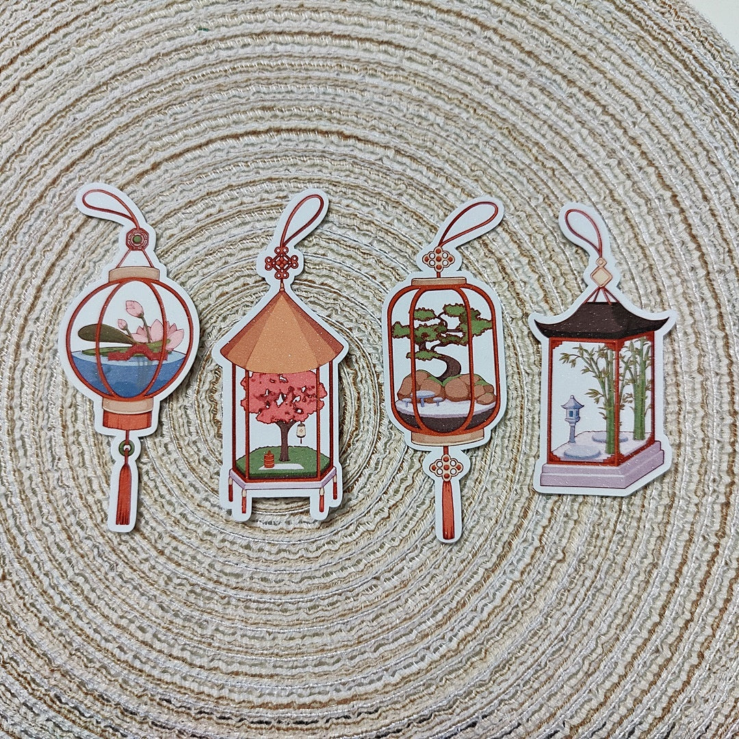 Terrarium Garden Lanterns Sticker Set