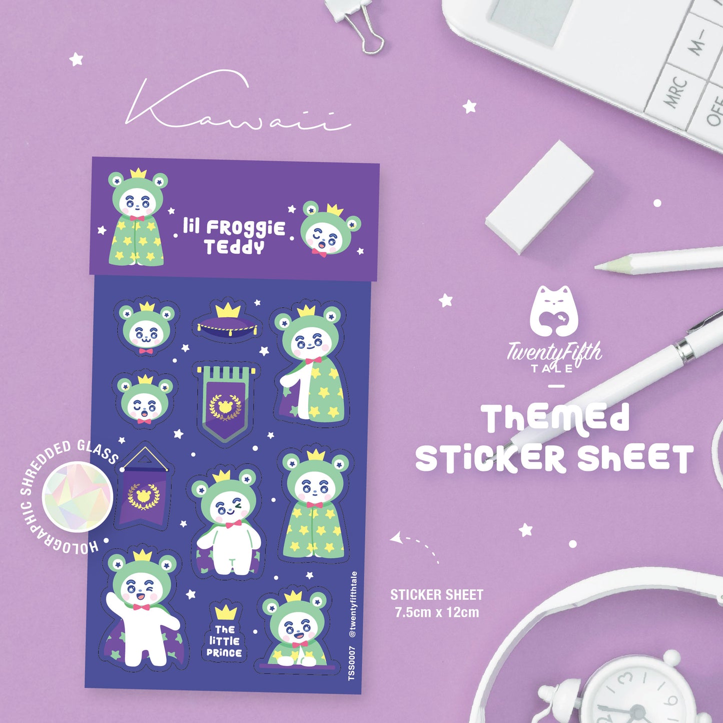 Themed Sticker Sheet | Little Froggie Teddy
