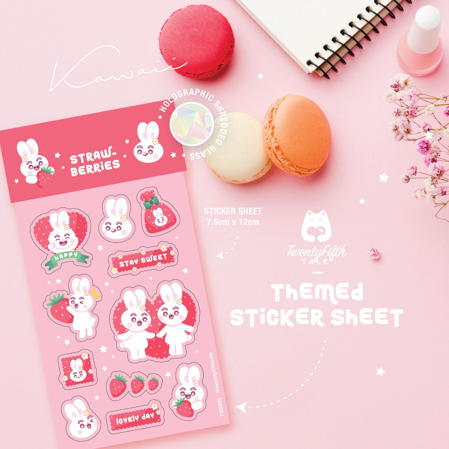 Themed Sticker Sheet | Strawberries