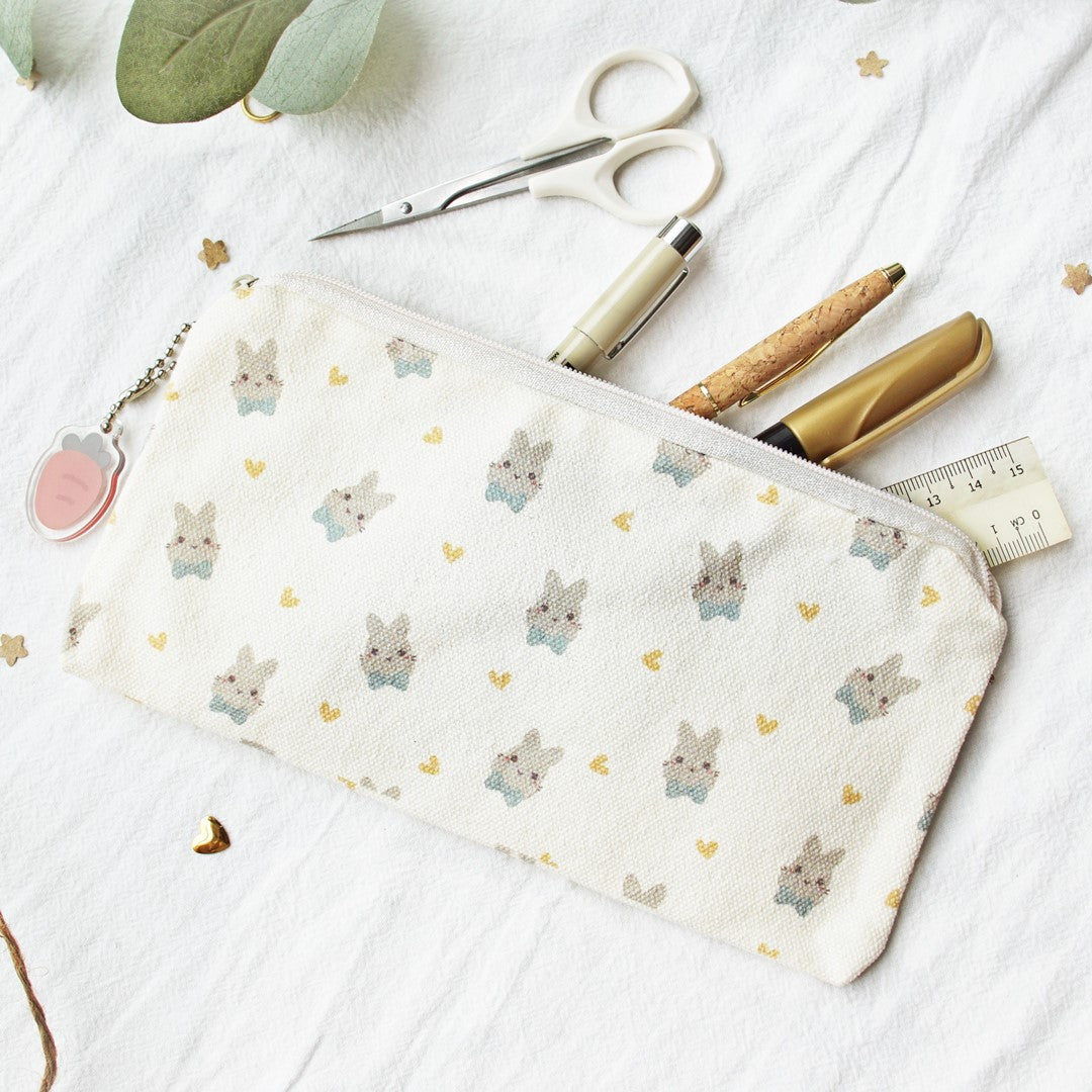 Dapper Bunny Canvas Pouch